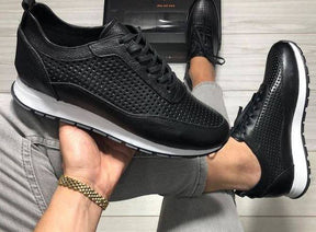 Breathable Stylish Leather Sneakers