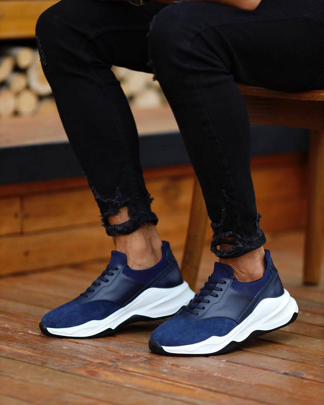 Premium Suede Lace-up Sneakers
