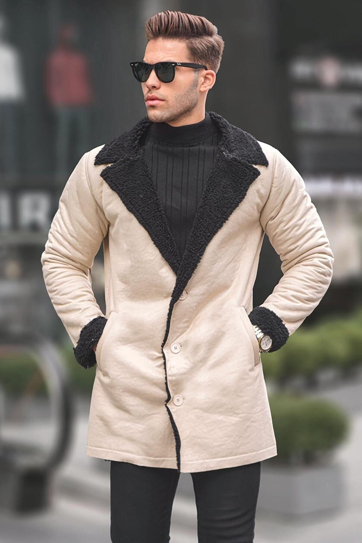 Comfortable Coat with Fur