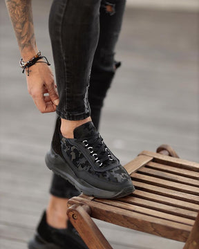 Casual Camouflage Leather Sneakers