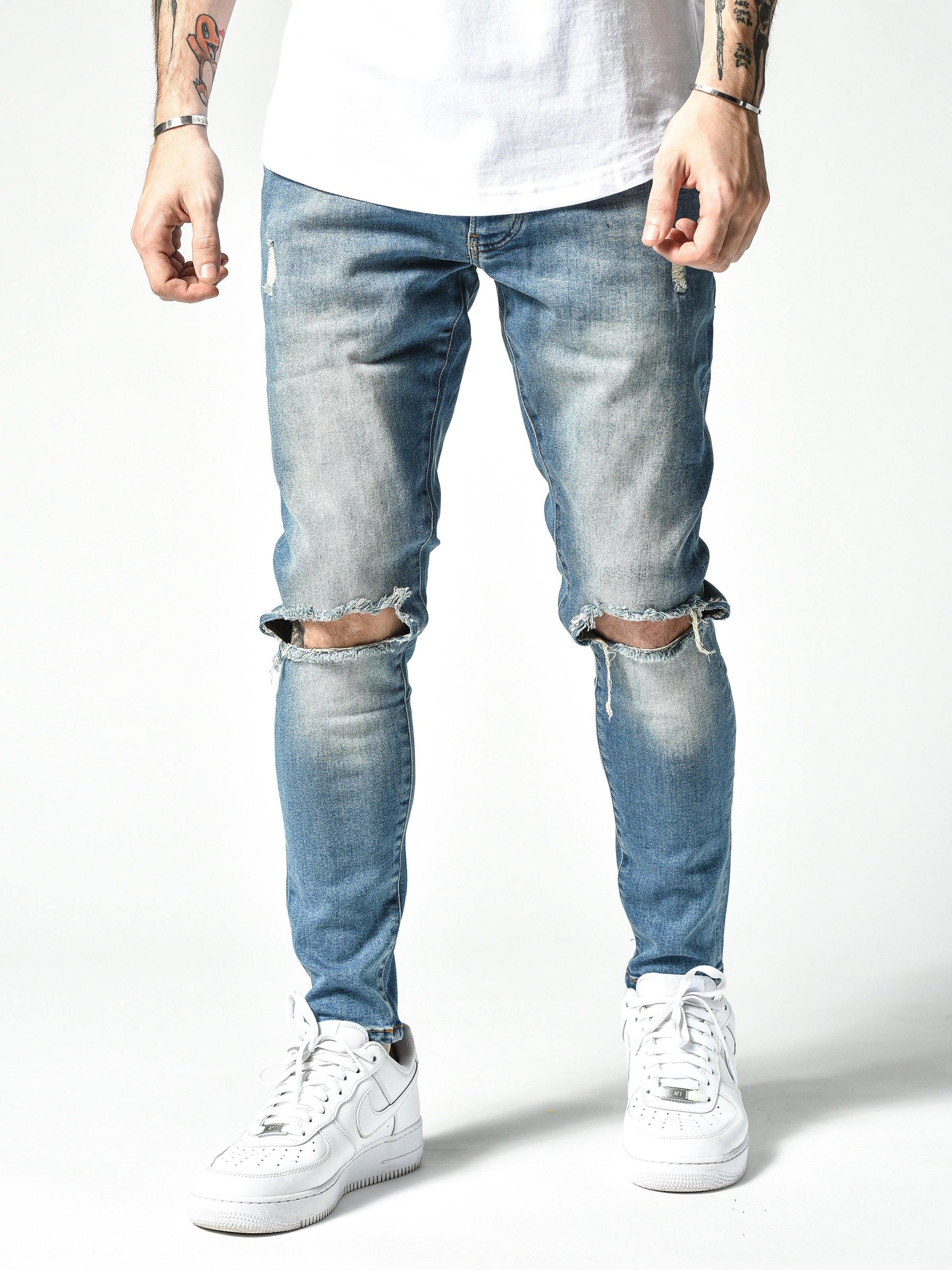 Modern Knee Ripped Jeans 4823