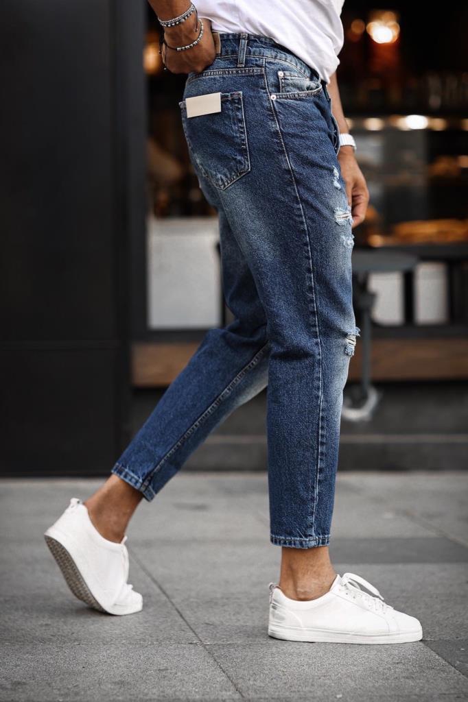 Casual Ankle Ripped Jeans