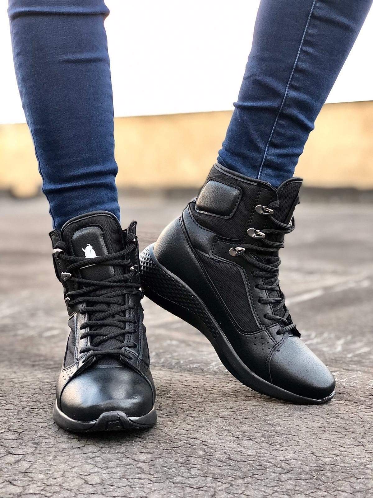 Unisex Premium Ankle  Boots - Black - Manchinni®