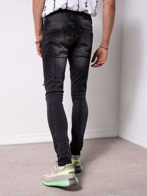 Premium Green Woven Patched Jeans - Manchinni®