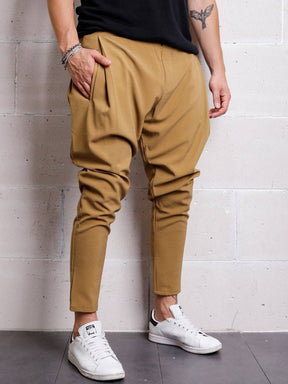 CAMEL DROP CROTCH JOGGER PANTS | Streetwear style joggers pants