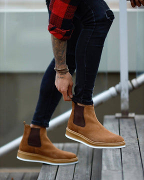 system Takke Excel Luxury Chelsea Suede Boots | Manchinni®