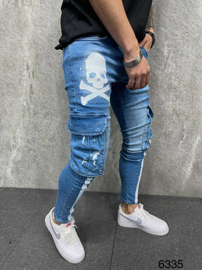 Premium Skull Cargo Jeans