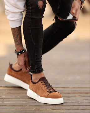 Premium Suede Lace - up Sneakers