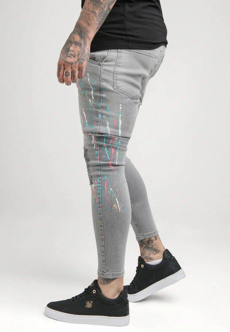 Ripped Printed Jeans