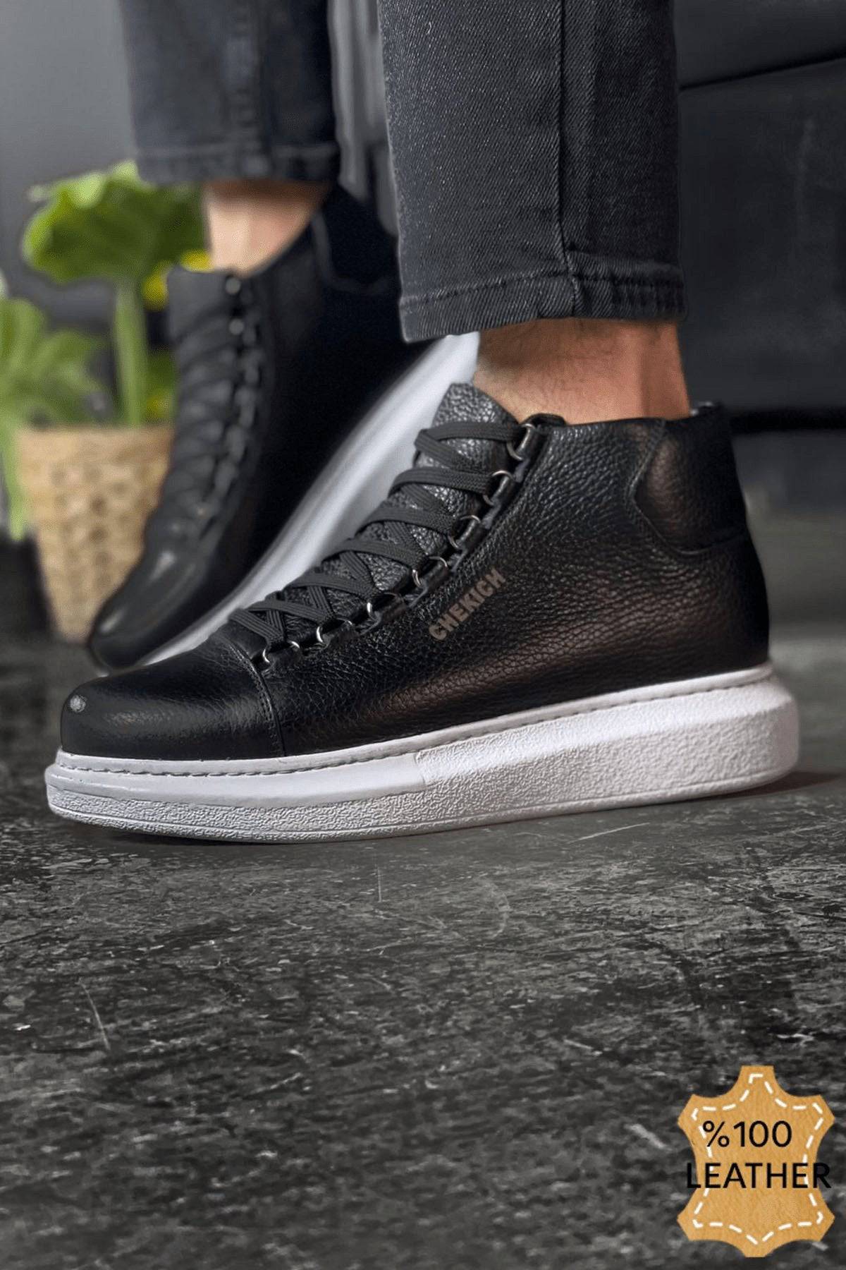 Genuine Leather Handmade Sneaker Boots - Manchinni®