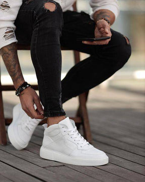 Casual Ankle Leather Sneakers