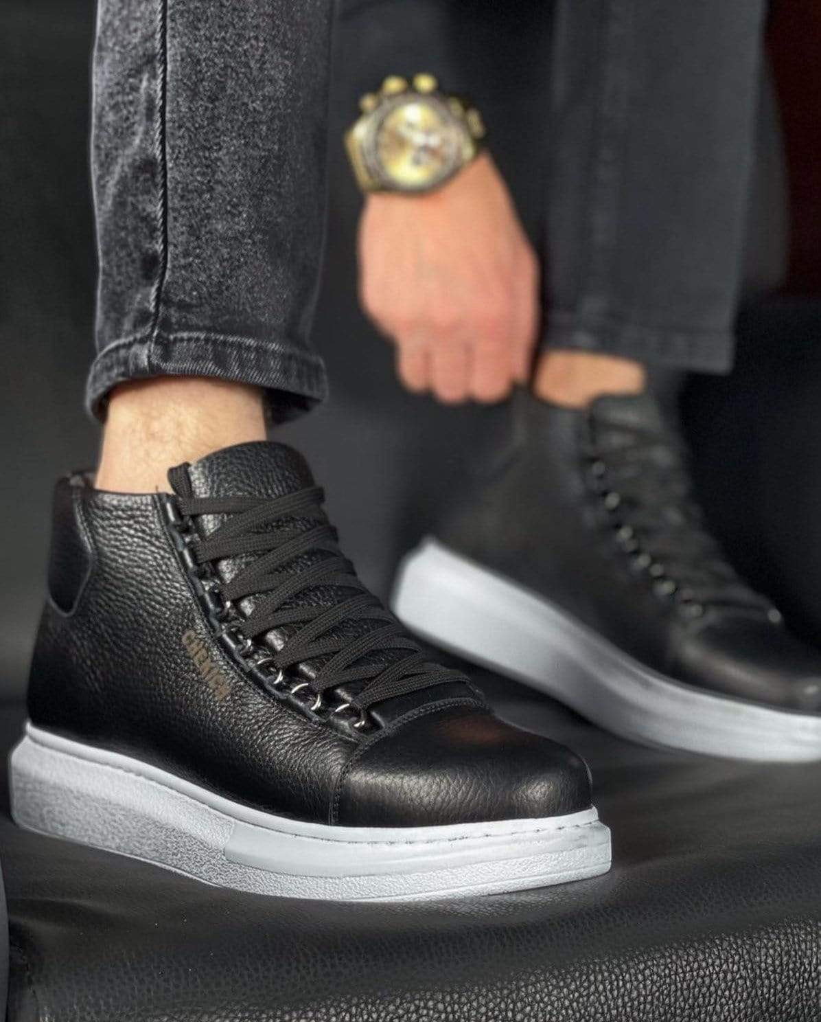 Genuine Leather Handmade Sneaker Boots