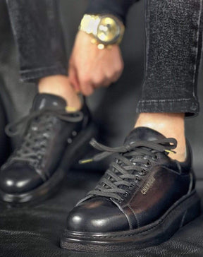Genuine Leather Handmade Sneakers - Manchinni®