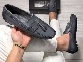 Stylish Tassels Leather Loafers