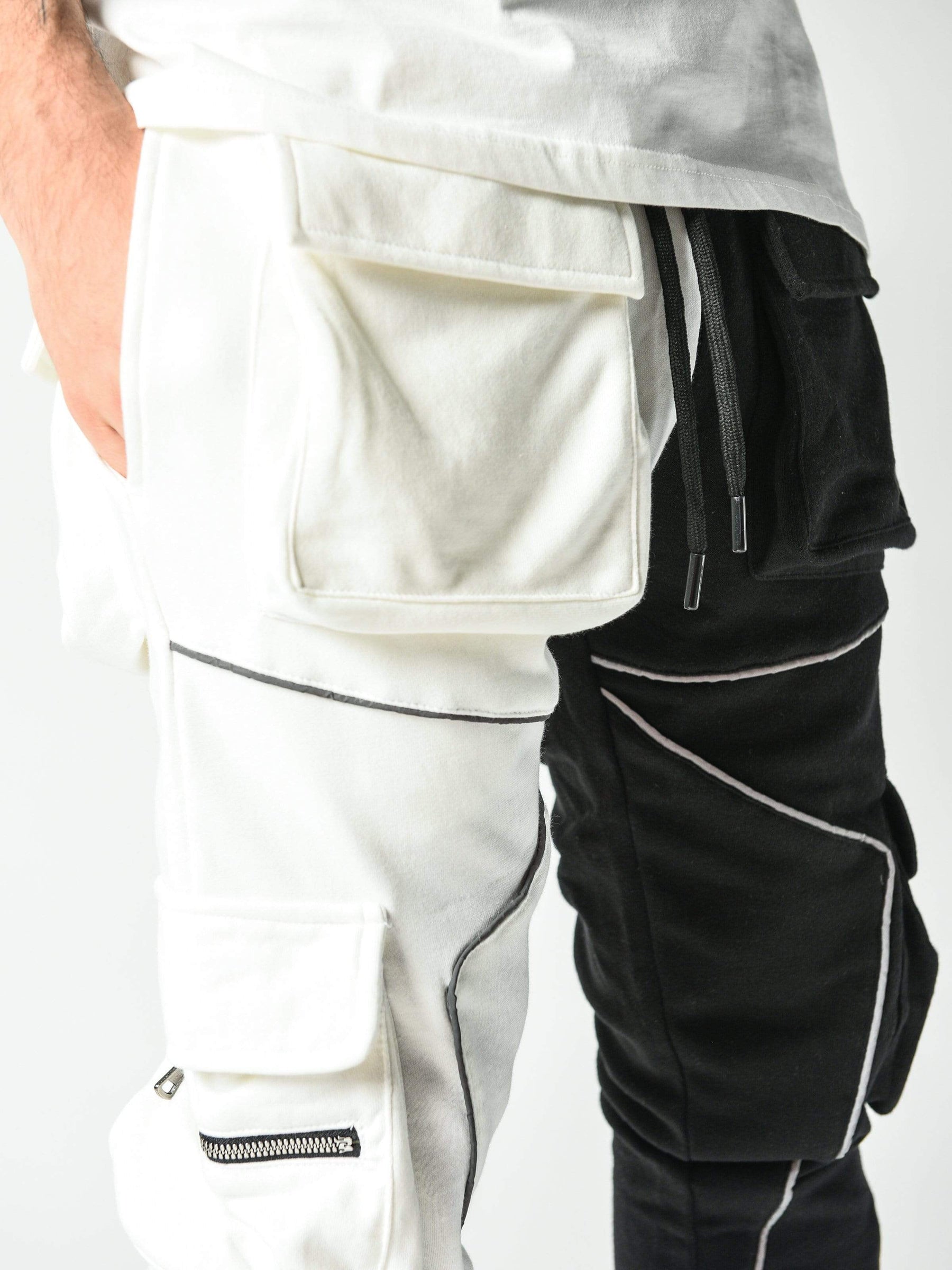 Refelctor two color sweatpants - Manchinni®