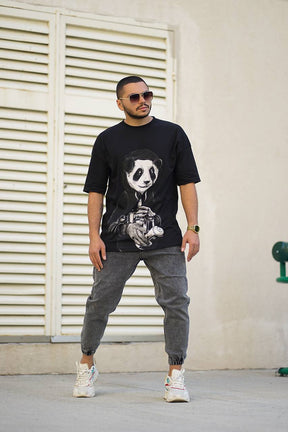 Black Panda Oversize T-Shirt