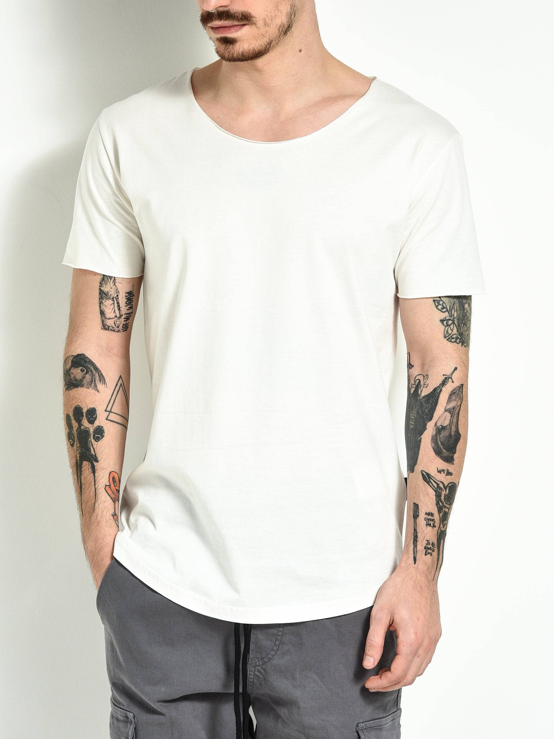 White Scoop T-shirt 4842