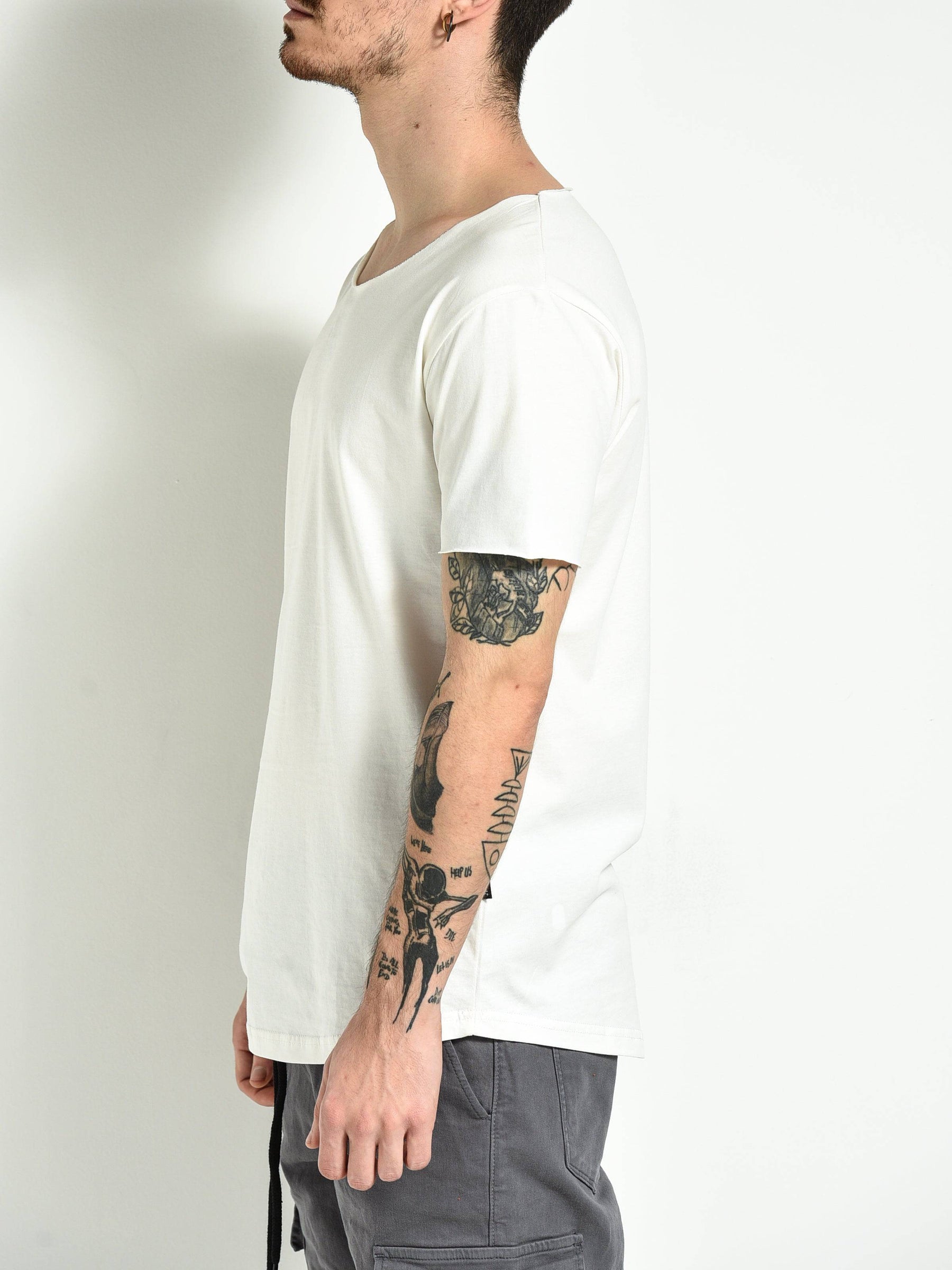 White Scoop T-shirt 4842
