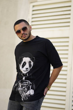 Black Panda Oversize T-Shirt