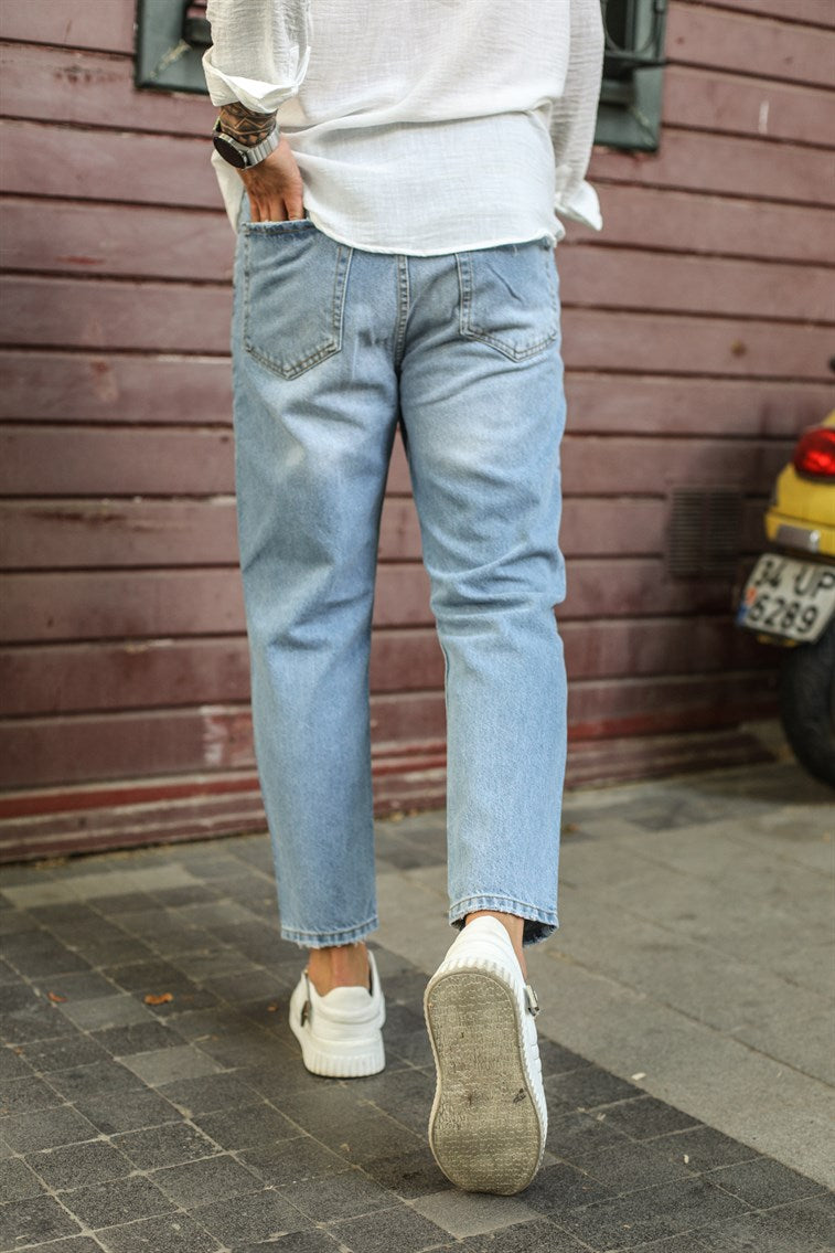 CASUAL RIPPED DENIM JEANS
